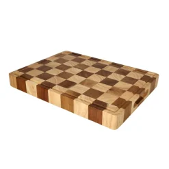 Shinrai Knives - Schaak Snijplank Acaciahout - Kopshout - 40 x 30 x 4.5 cm