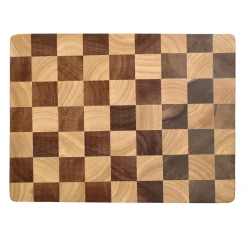 Shinrai Knives - Schaak Snijplank Acaciahout - Kopshout - 40 x 30 x 4.5 cm