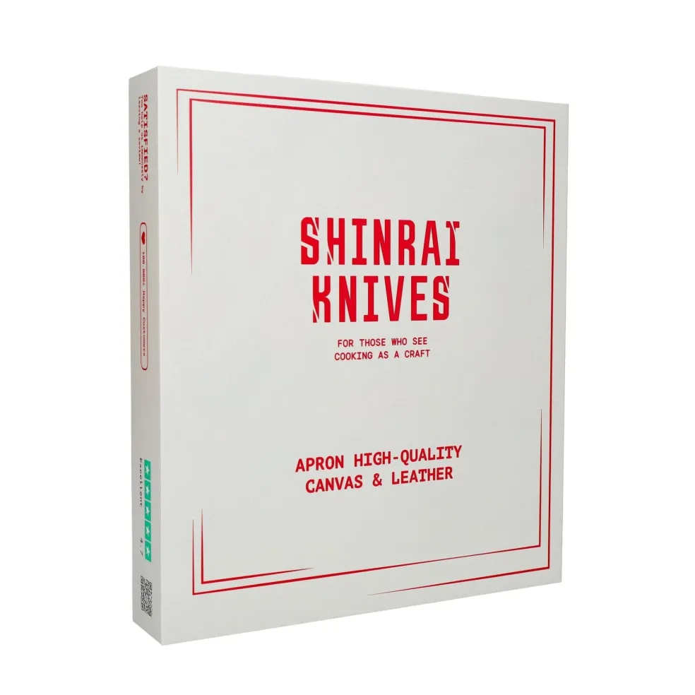 Shinrai Knives - Schort Hoogwaardig Canvas & Leer Bruin