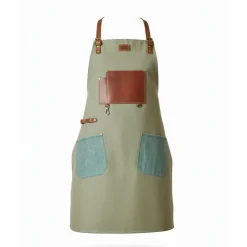 Shinrai Knives - Schort Hoogwaardig Canvas & Leer Groen