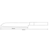 Shinrai Knives - Takumi Kaza Damascus Broodmes 20 cm