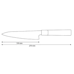 Shinrai Knives - Takumi Kaza Damascus Officemes 13 cm