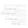 Shinrai Knives - Takumi Kaza 4-delige Damascus Messenset - Santoku + Broodmes + Nakiri + Schilmes