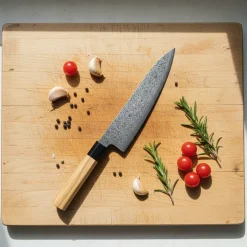 Shinrai Knives - Takumi Kaza 5-delige Damascus Messenset - Koksmes + Broodmes + Nakiri + Santoku + Schilmes