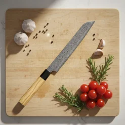 Shinrai Knives - Takumi Kaza 5-delige Damascus Messenset - Koksmes + Broodmes + Nakiri + Santoku + Schilmes
