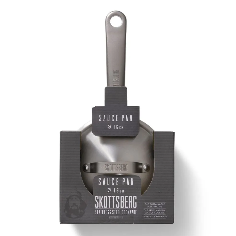 Skottsberg - Stainless Steel Steelpan 16 cm met deksel