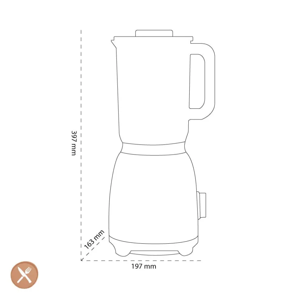 Smeg - Blender | Watergroen | Jaren 50 | Tafel blender