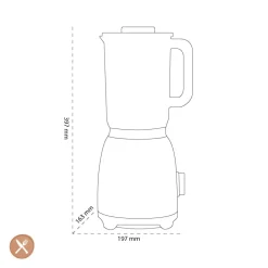 Smeg - Blender | Zwart | Jaren 50 | Tafel blender