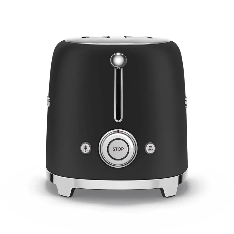 Smeg - Broodroosters | Mat Zwart | Jaren 50 | Toaster 2x2