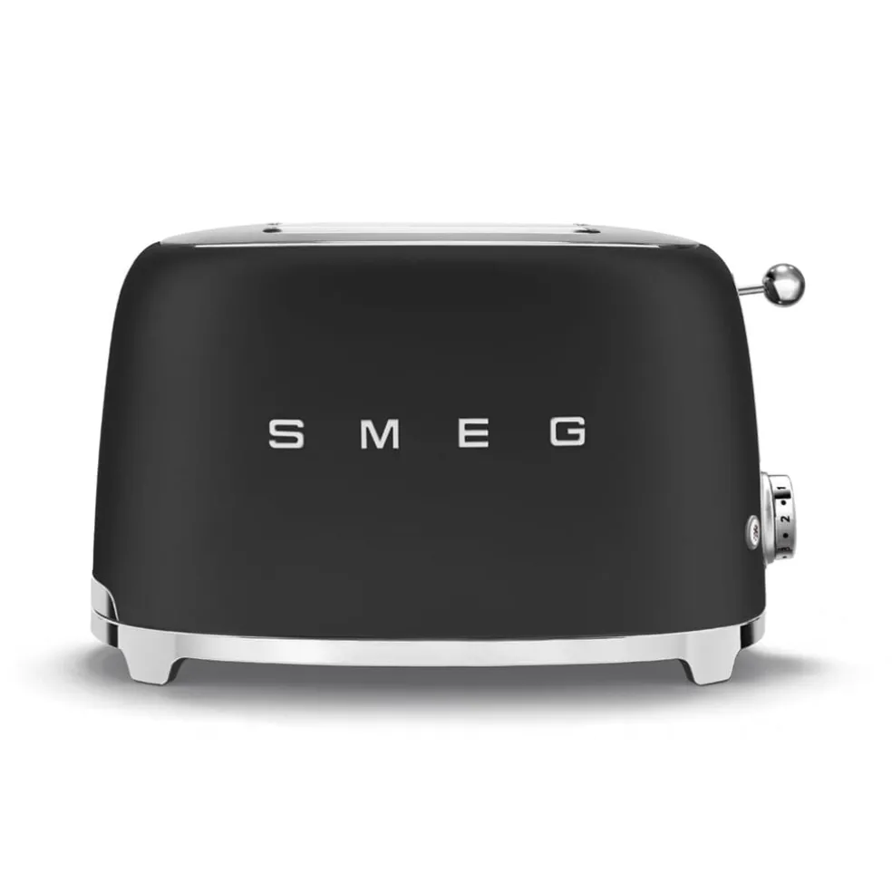 Smeg - Broodroosters | Mat Zwart | Jaren 50 | Toaster 2x2