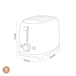 Smeg - Broodroosters | Wit | Jaren 50 | Toaster 2x2