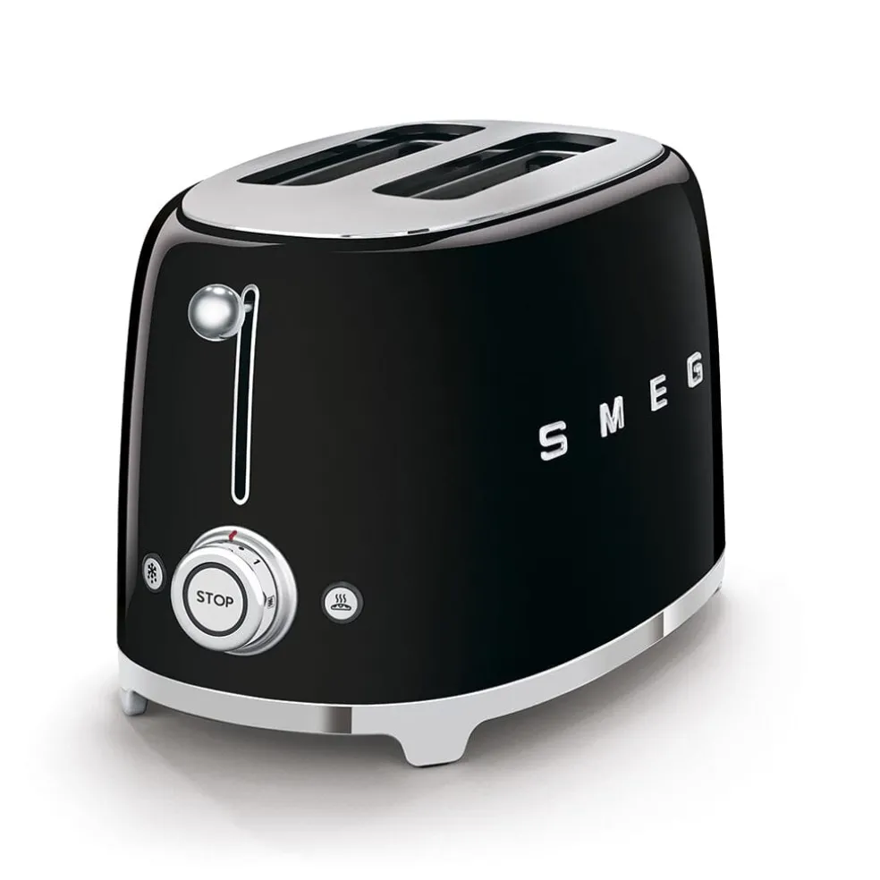 Smeg - Broodroosters | Zwart | Jaren 50 | Toaster 2x2