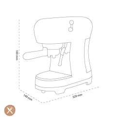 Smeg - Espressomachine | Zwart | Jaren 50 | Handmatige espressomachine