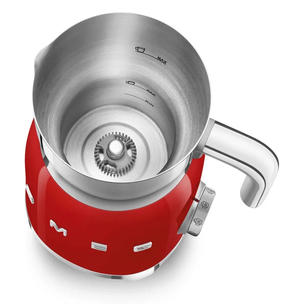 Smeg - Melkopschuimer | Rood | Jaren 50 | Inductie melkopschuimer