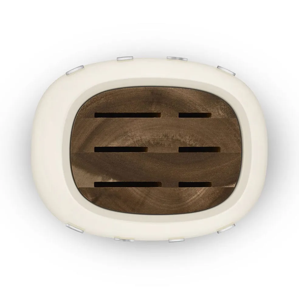 SMEG - Messenblok met 6 messen Creme
