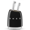 SMEG - Messenblok met 6 messen Zwart