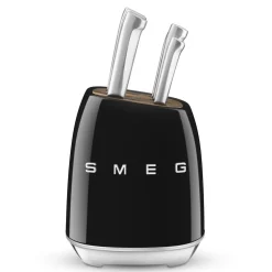 SMEG - Messenblok met 6 messen Zwart
