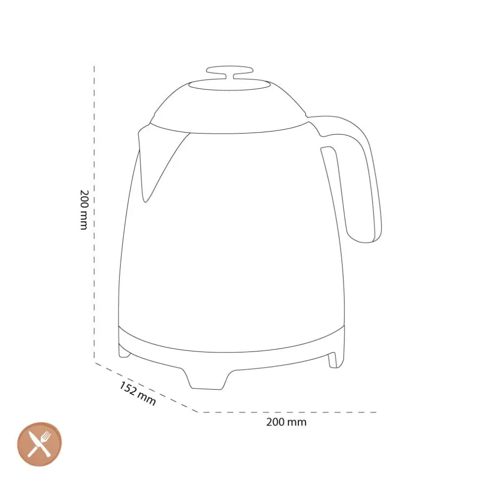 Smeg - Mini Waterkoker | Crème | Jaren 50 | Kettle Standard