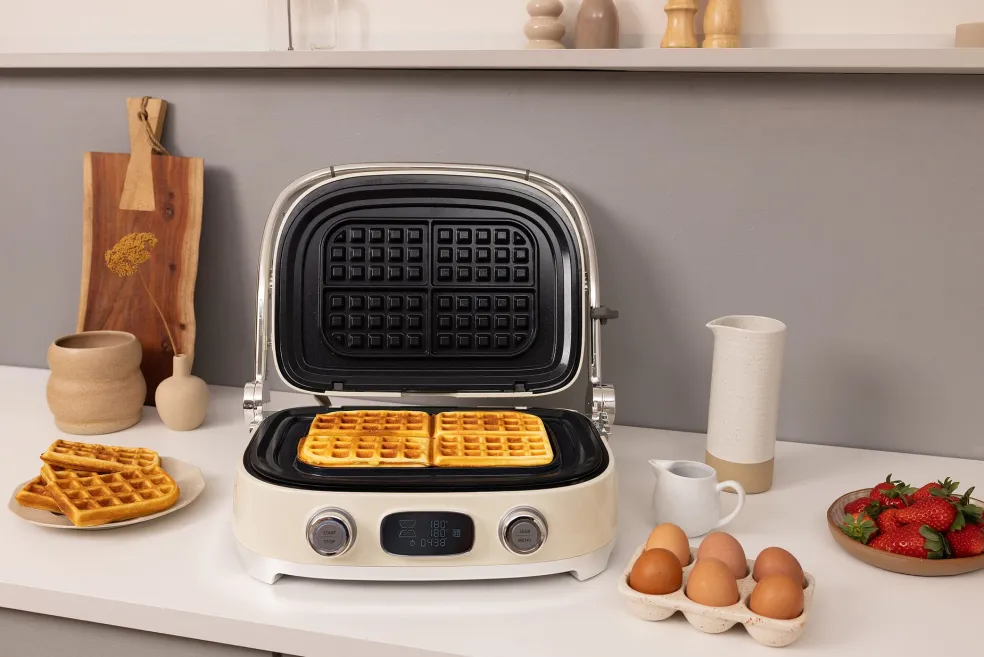 Smeg - Multifunctionele Grill | Crème | Jaren 50 | Contactgrill