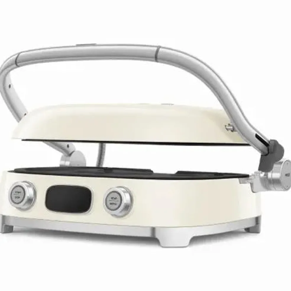 Smeg - Multifunctionele Grill | Crème | Jaren 50 | Contactgrill