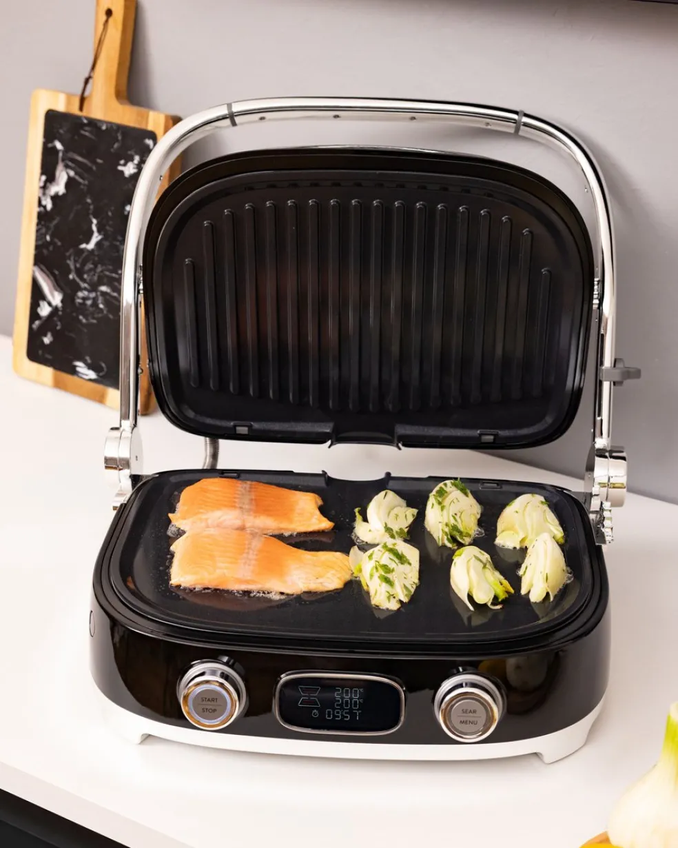 Smeg - Multifunctionele Grill | Zwart | Jaren 50 | Contactgrill