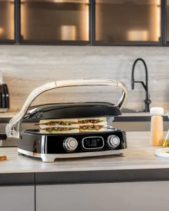 Smeg - Multifunctionele Grill | Zwart | Jaren 50 | Contactgrill