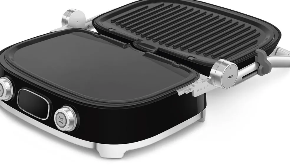 Smeg - Multifunctionele Grill | Zwart | Jaren 50 | Contactgrill