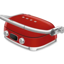 Smeg - Multifunctionele Grill | Rood | Jaren 50 | Contactgrill