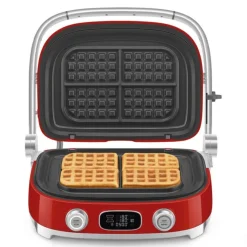 Smeg - Multifunctionele Grill | Rood | Jaren 50 | Contactgrill