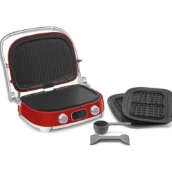 Smeg - Multifunctionele Grill | Rood | Jaren 50 | Contactgrill