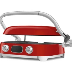 Smeg - Multifunctionele Grill | Rood | Jaren 50 | Contactgrill