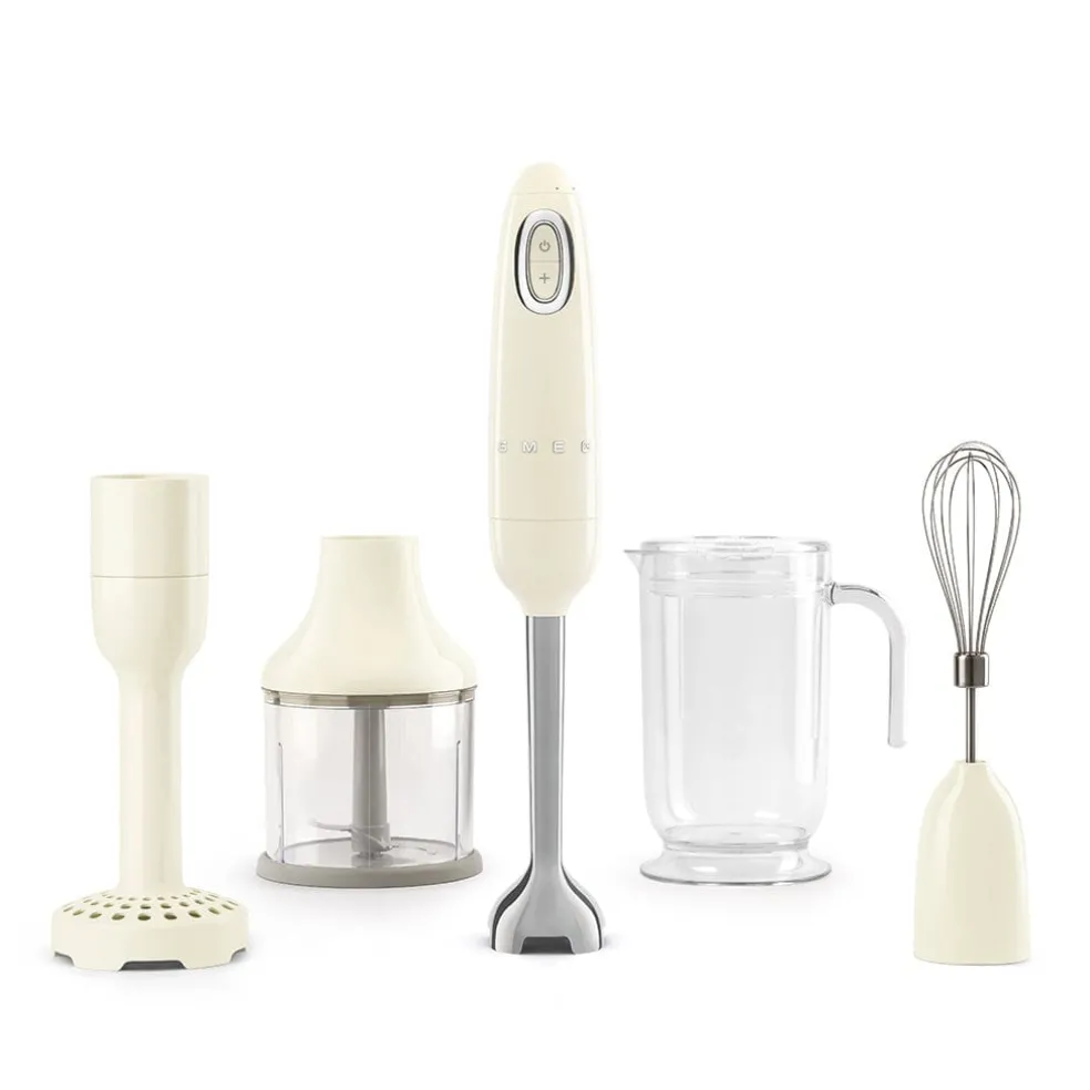 Smeg - Staafmixer | Crème | Jaren 50 | Staafmixer met accessoires +
