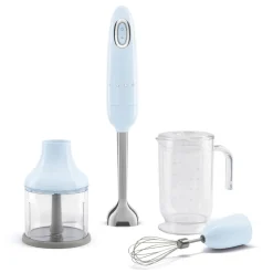 Smeg - Staafmixer | Pastel Blauw | Jaren 50 | Staafmixer met accessoires