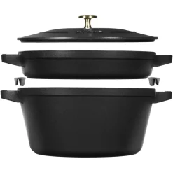 Staub - Stackable 2-delige Pannenset 24 cm - Zwart