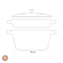 Staub - Stackable 2-delige Pannenset 24 cm - Zwart