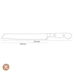 Wusthof - Classic Broodmes Met Precisie Dubbele Kartel 23 cm