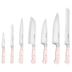 Wusthof - Classic Colour 7-delige messenset met blok Pink Himalayan Salt