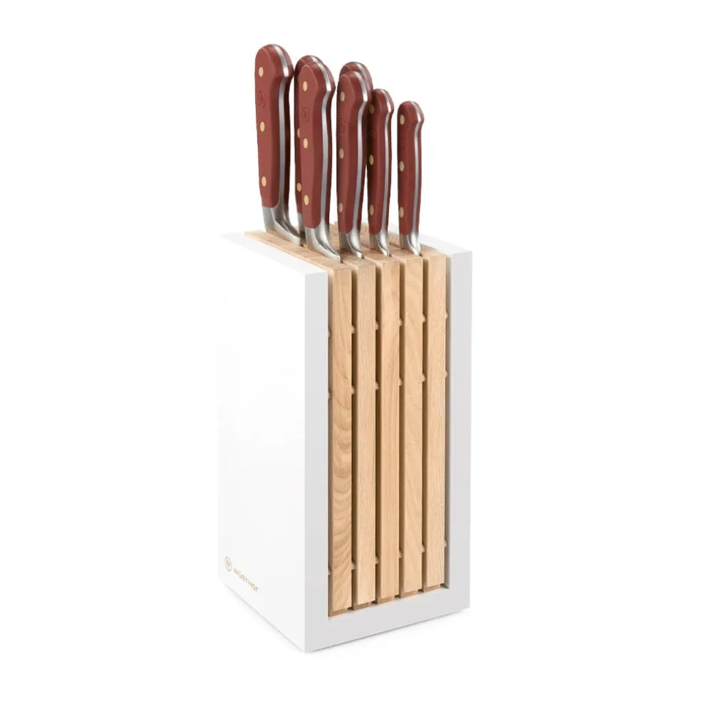Wusthof - Classic Colour 7-delige messenset met blok Tasty Sumac