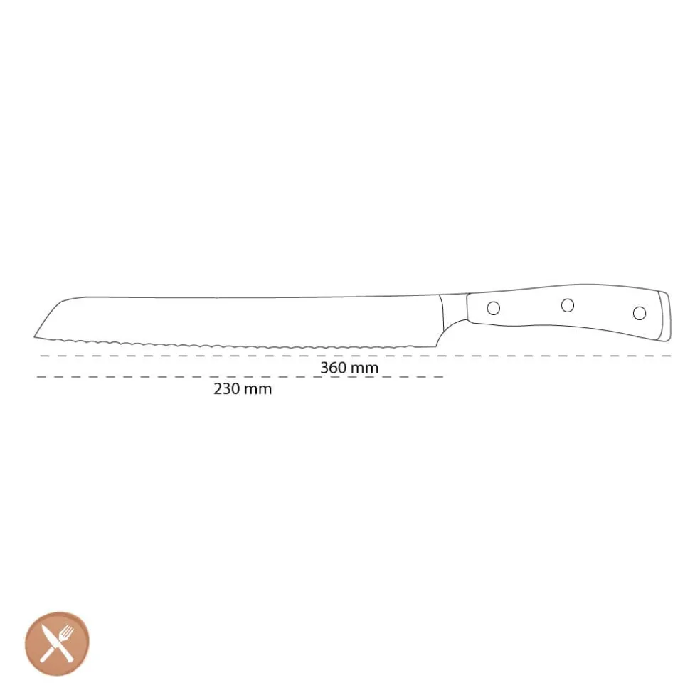 Wusthof - Classic Ikon Broodmes met precisie dubbele kartel 23 cm