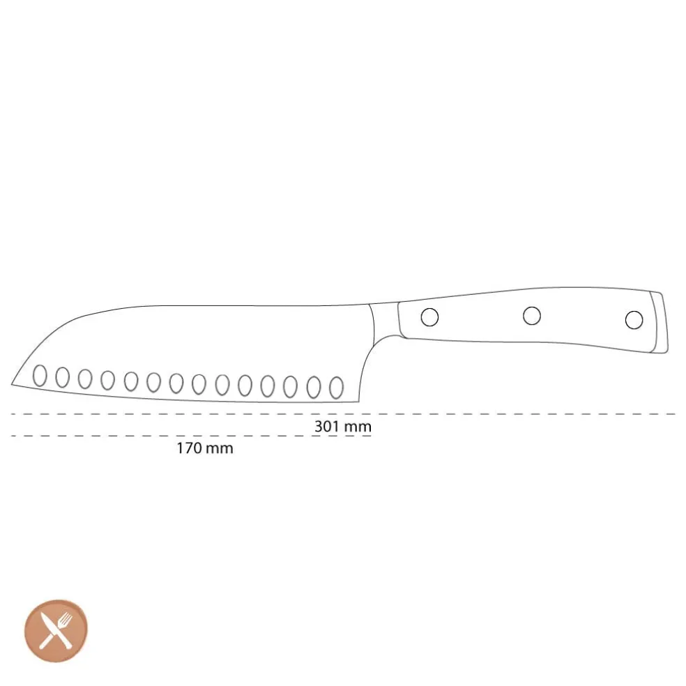 Wusthof - Classic Ikon Santoku met kuiltjes 17 cm