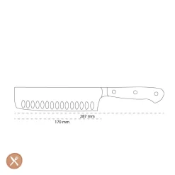 Wusthof - Classic Nakiri Met Kuiltjes 17 cm