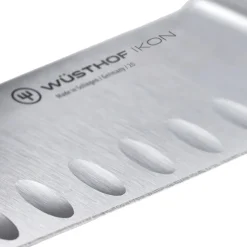 Wusthof - Ikon Santoku met kuiltjes 17 cm - Houten handvat