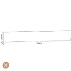 Wusthof - Magneetstrip Walnoot 50 cm