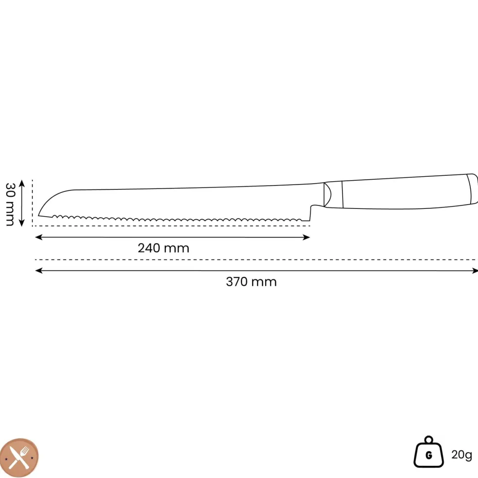 Yaxell - Super Gou Broodmes 23 cm