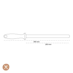 Zwilling - Aanzetstaal diamantslijper 260 mm