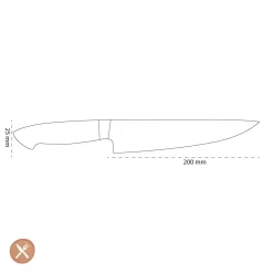 Zwilling - Bob Kramer Stainless Koksmes smal lemmet 200 mm