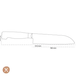 Zwilling - 4 Star Santoku-mes met kuiltjes 180 mm